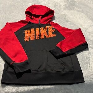 Nike Boys Red and Black Pullover Hoodie
